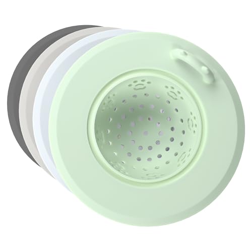 Li&Zhao Kitchen Sink Drain Strainer - 4 PCS Silicone Sink Strainer Drain Stopper Sink Plug 4.6˝ Diameter Rim Drain Catcher Kitchen Sink Drain Filter Basket (4 Colors)