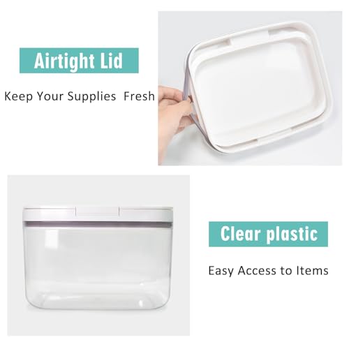 Pensino Laundry Pods Container Holder with Lid, Laundry Room Storage Container for Detergent Pods Laundry Powder Scent Booster Container with Scoop