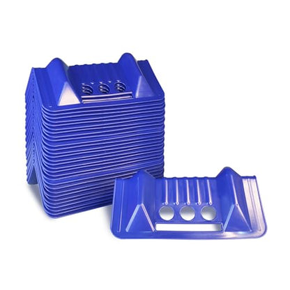 JUCHEN Flatbed Edge Protector,Cargo Corner Protector.(30Packs) | V-Shaped Protective Corner Guards,Protects Cargo Edges from Wear & Tear.Blue