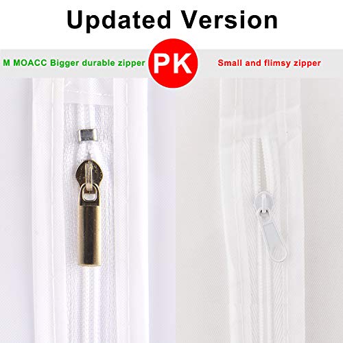 M MOACC Kids Garment Bags Little Girl Dress Bag Clear for Costume with Zipper Set of 5,Small