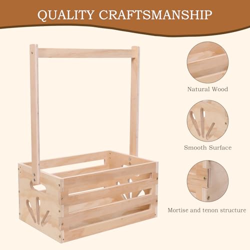 Wooden Baby Shower Crate Closet , Baby Storage nursery Crate Hamper with Handle, Gift Basket for Baby nursery Excluding hangers，Newborn Boy Girl Welcome Gift for New Mom Parents