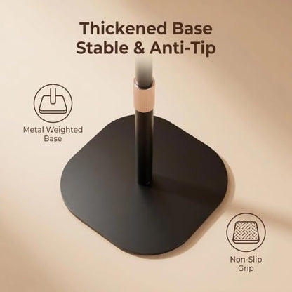 Hair Dryer Stand Holder Hands Free for Vanity Desk Blow Dryer Holder, Height Adjustable, 360° Rotating, Stable Base, Fits Most Hair Dryer, Countertop