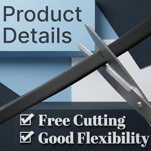Kingdder Rubber Edge Trim 1/8" U Channel Sheet Metal Edge Protector Door 35 Feet Long Seal Strip Guard Weather Resistance Fits for Car Doors Steel Plates Glass Hatches Table Corners(Black)