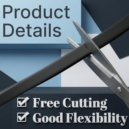Kingdder Rubber Edge Trim 1/8" U Channel Sheet Metal Edge Protector Door 35 Feet Long Seal Strip Guard Weather Resistance Fits for Car Doors Steel Plates Glass Hatches Table Corners(Black)