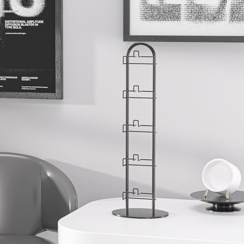 Byken Sunglasses Holder Organizer, 5 Tier Eyeglass Display Storage Stand,.Metal Sunglass Tower (Black)