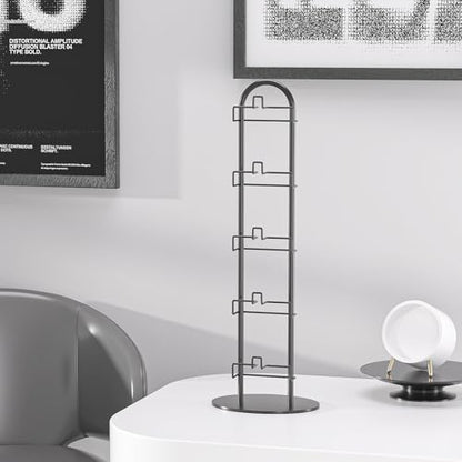 Byken Sunglasses Holder Organizer, 5 Tier Eyeglass Display Storage Stand,.Metal Sunglass Tower (Black)
