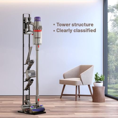 Foho Vacuum Stand Compatible for Dyson V15 V11 V10 V8 V7 V6, Stable Metal Storage Bracket Holder for Handheld DC30 DC31 DC34 DC35 DC58 DC59 DC62 Cordless Vacuum Cleaners & Accessories