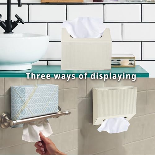 Hand Towel Cover/Holder Suitable for Kleenex Disposable Paper Hand Towels | PU Leather Tissue Box Cover, Wall-Mounted Modern Hand Towels Dispenser for Dining Room, Kitchen, Bathroom, Home Decor