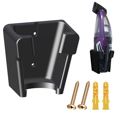 1 Pcs Wall Mount Vacuum Holder/Docking Station with Screws, Fits Bissell | Groove Design, Prevents It From Falling, Save Space and Reduce Clutter, Quality Material, Easy to Install, Strong Durability