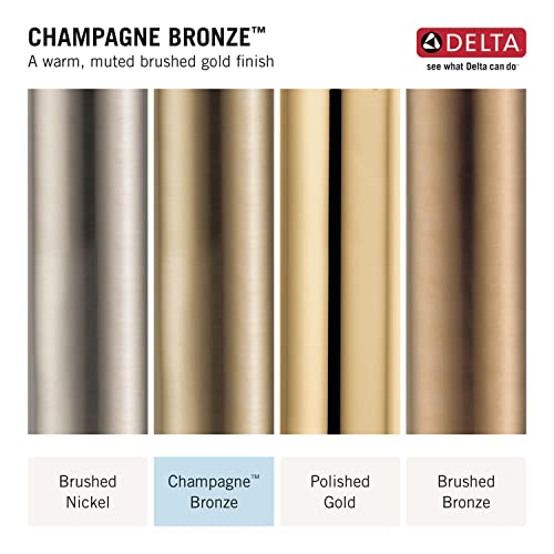 Delta Faucet 4 Inch Tile-In Square Shower Floor Drain Gold, Shower Drain Kit, Square Shower Drain, Chrome Shower Drain, Shower Floor Drain, Champagne Gold DT062412-CZ