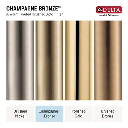Delta Faucet 4 Inch Tile-In Square Shower Floor Drain Gold, Shower Drain Kit, Square Shower Drain, Chrome Shower Drain, Shower Floor Drain, Champagne Gold DT062412-CZ