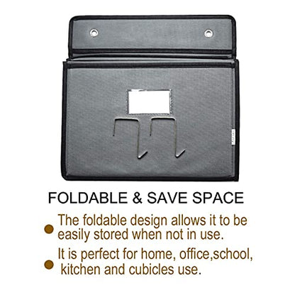 Over the Door Hanging File Organizer 5 Extra Large Pockets Wall Hanging File Folders Organizer Holders,Home Office Supplies Storage Pocket Chart for Paper Mails Planners Notebooks,Gray