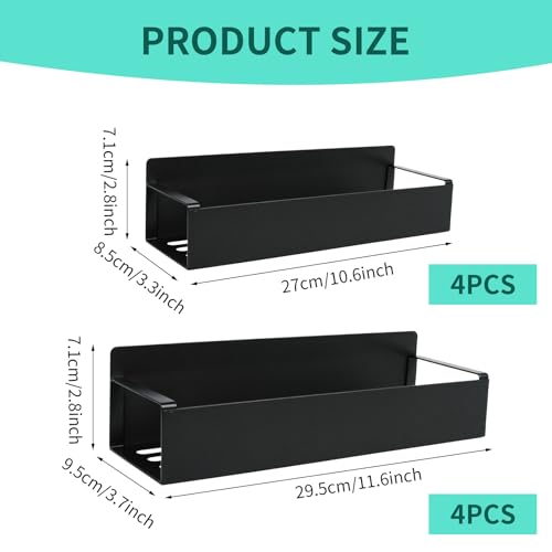 8 Pcs Magnetic Spray Can Holder Wall Mounted Magnet Toolbox Rack Spray Bottle Organizer Tool Box Storage Rack Mechanic Paint Can Holder for Home Garage Workspace (Black)