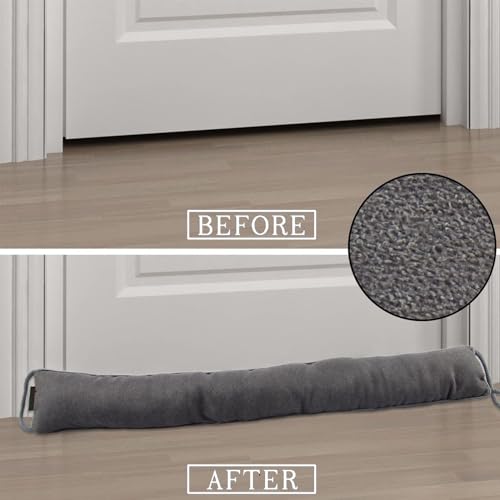 1Pack 36inch Heavy Duty Door Draft Stopper for Bottom of Door, Under Door Draft Blocker (Glass Beads Filling)