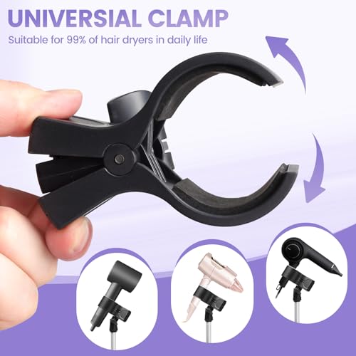Adjustable Hair Dryer Stand, 29-59 Inch Hair Dryer... (black | Metal)