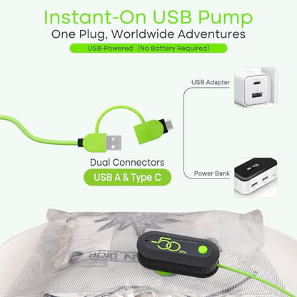 Vacbird Vacuum Bags for Travel with USB Pump, 10 Pack Carry-on Size Compression Packing for Luggage and Suitcase, Space Saver Bags for Clothes and Clothing Travel