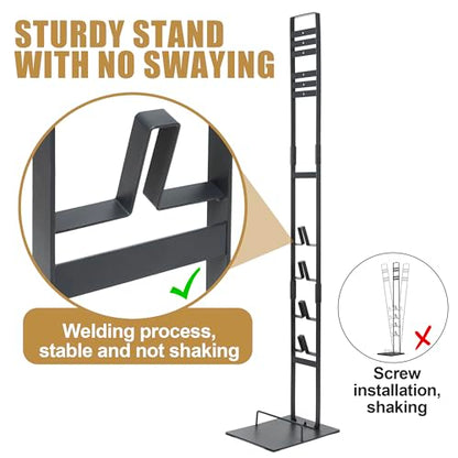 BRIGHTSHOW Vacuum Stand for Dyson V15 V11 V10 V8 V7 V6,Stable Metal Storage Bracket Holder for Handheld DC30 DC31 DC34 DC35 DC58 DC59 DC62 Cordless Vacuum Cleaners Accessories