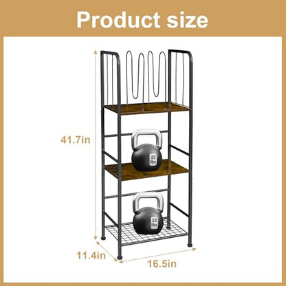 3-Tier Freestanding Towel Racks for Bathroom, Towel Rack Stand | Detachable M-shaped Dividers for Bath Towel Storage Premium Iron & Wood Holder Crafted for Bathroom Organization