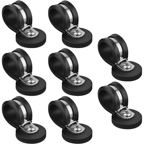 3/4 Inch Stainless Steel Cable Clamps, 8 Pack Heav... (Black)