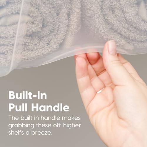 IRIS USA 6-Pack 54 Quart Storage Bins with Lids, Clear | Transparent design makes contents easy to find. Perfect for moving, blankets, clothing, and garage storage. Nestable design