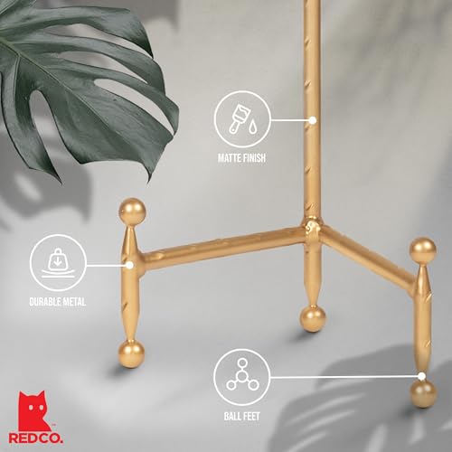 Red Co. Decorative Tripod Plate Stand and Art Holder Easel in Gold Finish - 11.5" h