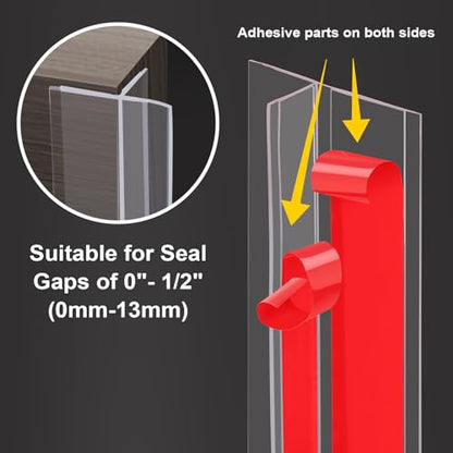 T-Shaped Silicone Door Weather Stripping, Clear, 1.38" W x 20 ft | T-shaped design helps the seal stay in place on door frames while reducing drafts, energy loss, and outside noise
