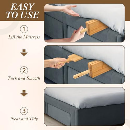 Catcan Mattress Lifter Tool for Changing Sheets Bed Sheet Tucker Tool | Bed Making Assist Tool with Storage Bag for Effortless Sheet Changes, Alleviating Back Pain
