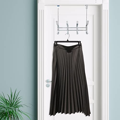 Pant & Skirt Hangers - Closet Hangers for Shorts, Shirts, Jeans, Dresses, Slacks, Coats, Clothes, Clothing, Garments & More - Durable, Space Saving & Non-Slip, Black - 10 Pack