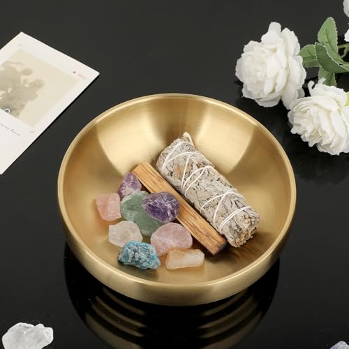 7.4 Inch Key Bowl for Entryway Table,Gold Decorative Bowl for Keys | Catch All Bowl Gold Decorative Bowl for Kitchen Counter, Coffee Table