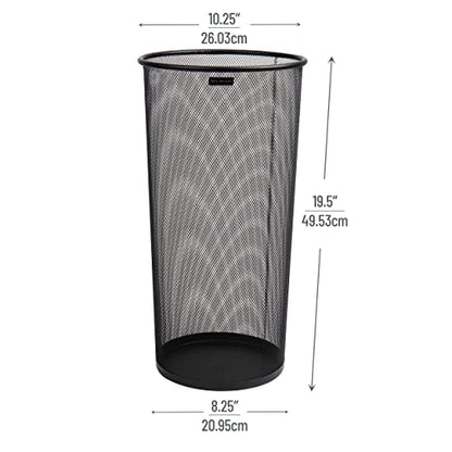 Mind Reader Umbrella Stand, Multi-Purpose Mesh Storage Stand, Organizer for Office and Entryway, Metal Mesh, Black