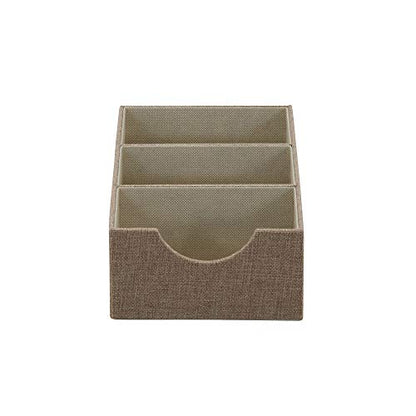 Household Essentials Brown 722-1 Deep 3 Section Drawer Organizer Box for Storage | 12 in x 6.13 in x 3.13