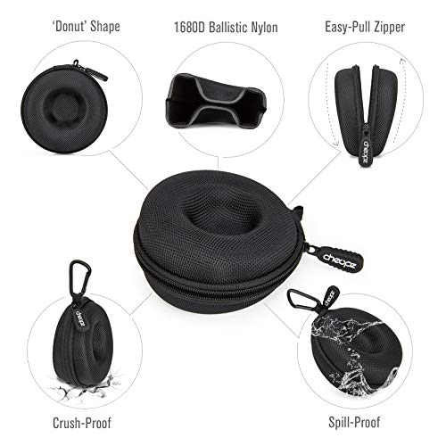 Cheopz Travel Watch Case Single Storage Box for Wristwatches & Smart Watches up to 50mm, Black
