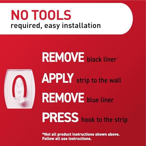 Command Clear Indoor Mini Wall Hooks, 30 Hooks, 32 Strips, Damage-Free Hanging and Decorating for Home, Room, Wall, Office, and Dorm Decor, Holds up to 0.5 lb