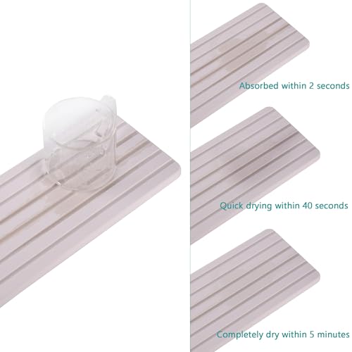NiuYichee Set of 4 Water Absorbent Diatomite Coasters, Diatomaceous Earth Kitchen Soap Dish, Bathroom Trays, Water Absorbing Stone Used for Hand Soaps & Plants & Toiletries in The Modern Home