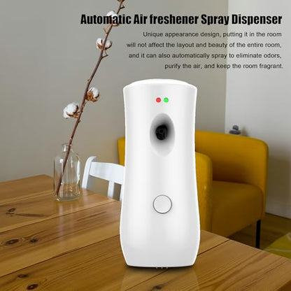 (2-Pack) Automatic Air Freshener Spray Dispenser, Wall Mounted/Free Standing Air Fresheners for Home and Commercial Use, Multiple Time Scent Release Setting for Room/Restroom Sprayer (White ADS08)