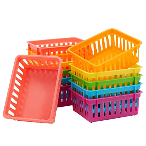 12 Pack Small Plastic Classroom Storage Bins for O... (Plastic)
