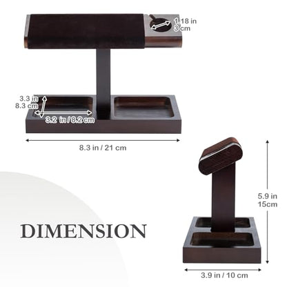 ProCase Wood Watch Display Stand Holder for Men, Fathers Day Gift for Dad, Wristwatch Tower with T-Bar Design, Hanging Watch Rack, Wooden Wrist Watch Tree