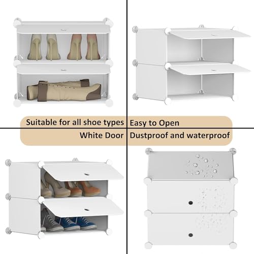 HOMIDEC Shoe Storage, 10-Tier Shoe Rack Shoe Organizer for Closet | 20 Pair, Narrow Shoes Shelf Cabinet for Entryway, Bedroom and Hallway