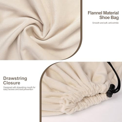 5 Pack Shoe Bags for Travel, Washable Dust Bags Drawstring Travel Shoe Bag | 17.7" x 13.8" Dustproof Travel Shoe Bag for Packing, Reusable Storage Bags with Drawstring Closure for Handbags Shoes Toys