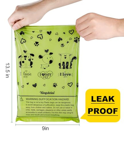 Yingdelai Dog Poop Bag Biodegradable - 540 Count Dog Waste Bags with Dispenser, Extra Thick Strong Leak Proof Poop Bags for Dogs Doggy | Scented