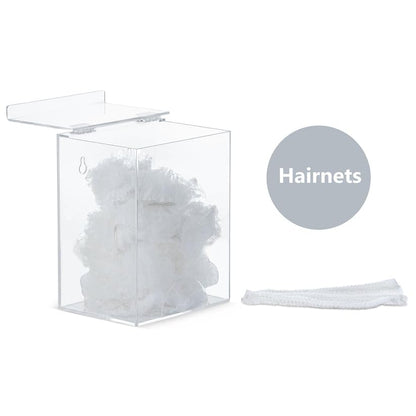 Inevibe Hairnet Dispenser & Glove Holder, Universal Storage for Bulk Items | Acrylic Organizer for Beard Covers, Safety Glasses, Face Masks, Shoe Covers, Earplugs for Medical, Restaurant, Home Use