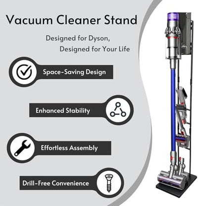 Vacuum Stand for Dys,Storage-Stand-Docking-Station-Holder Compatible with Dys,Stable Metal Storage Bracket Stand Holder,V6 V7 V8 V10 V11 V12 V15 DC30 DC31 DC34 DC35 DC58 DC59 Cordless