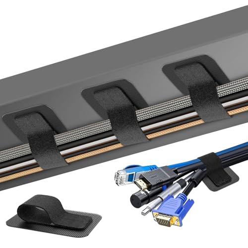 Cable Management Under Desk, 【Up to 15 Cord】【Enhan... (Black)
