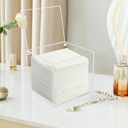 Disposable Face Towel Holder Storage Box Acrylic Facial Towels Container