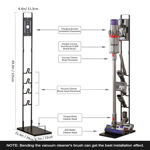 Foho Vacuum Stand, Storage Bracket Stand Holder, Stable Vacuum Stand Compatible with Dyson V15 V11 V10 V8 V7 V6 Handheld Cordless Vacuum Cleaners & Accessories & Attachments