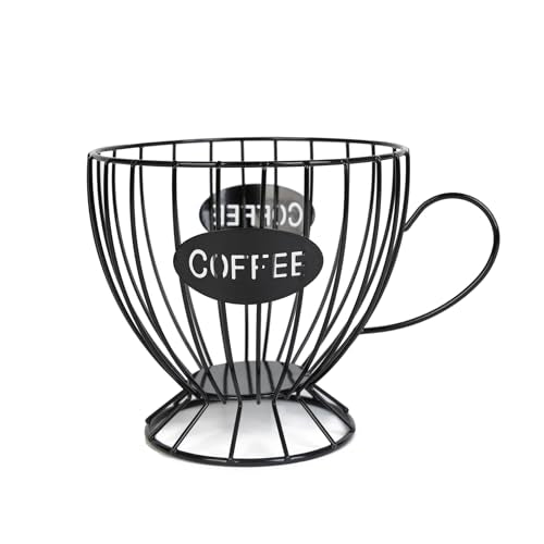 Coffee Pod Holder,Large K Cup & Capsule Storage Or... (Black | Metal)