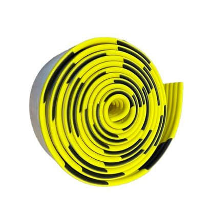 16.4ft/5m High-Visibility Edge Guard, Self-Adhesive Thick Foam Safety Bumper Roll, Yellow Black Edge Corner Protector Padding, Walls Furniture Doorways Home Office (3.1in/8cm Wide)
