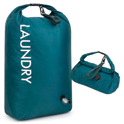 Travel Laundry Bag, Vacuum Compression Dirty Clothes Travel Bag | Waterproof Wet/Dry Space-Saving Laundry Storage Organizer, Smell Proof Storage Bag for Clothing, Swimming, Yoga, Gym, Camping