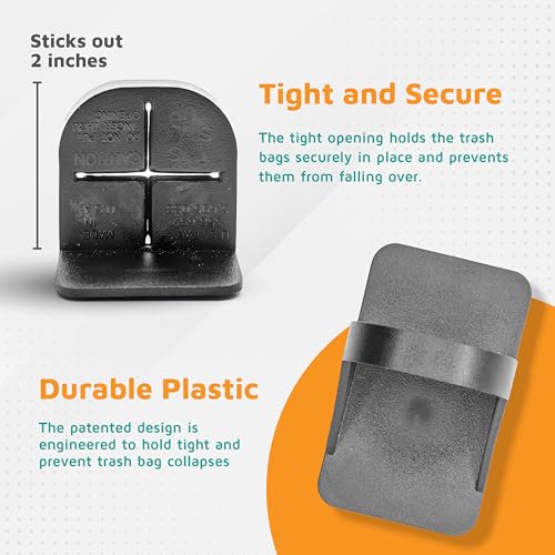 PlasticMill Trash Bags Cinch Black, 6 Pack, To Hold Garbage Bags In Place.May not be compatible with some Garbage Can drawers or compacters.