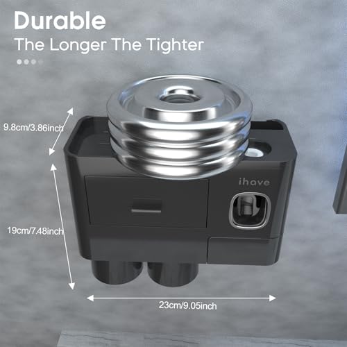 iHave Toothbrush Holders Wall Mounted with Toothpaste Dispenser & 2 Cups | All-in-One Bathroom Organizer: 2 Cups, 6 Slots, Toothpaste Dispenser, Large Tray & Drawer. Wall Mount, No Drilling Required
